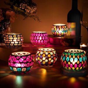 Mosaic candle holders